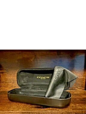 COACH Black Sunglasses/ Eyewear Case with Cloth NWOT